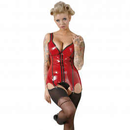 Late X Latexcorsage med Strumpebandshållare