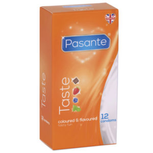 Pasante Taste Mixed Flavours Kondomer 12-pack.