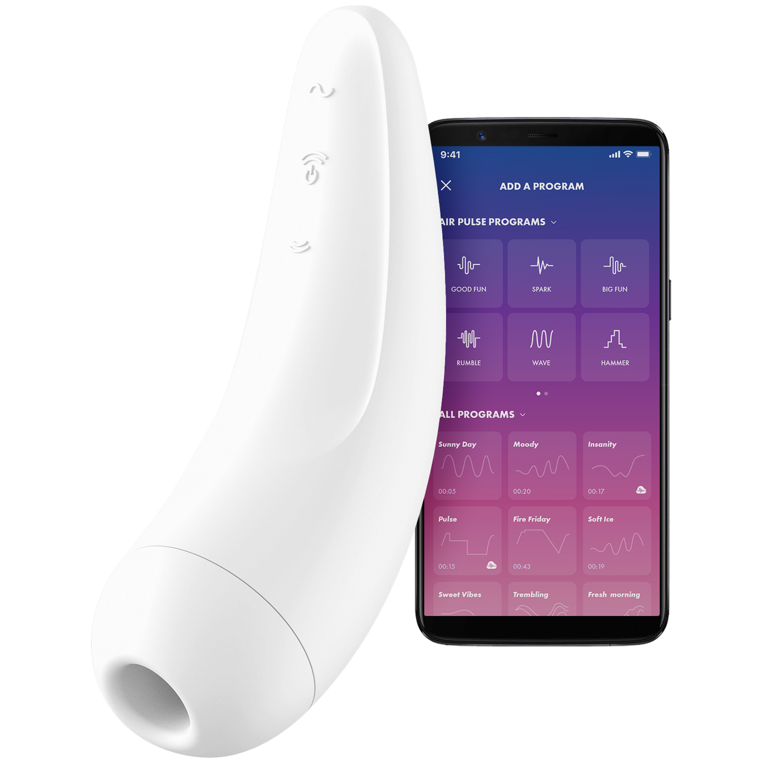 Satisfyer Curvy 2+ App-Styret Klitoris Stimulator-White